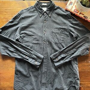 J. Crew Brushed-Twill Green Button Down